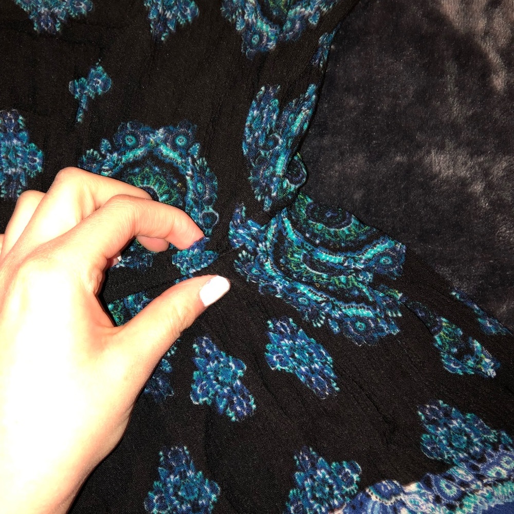 ❗️FINAL PRICE❗️Boho Beautiful Blue Romper - Picture 2 of 5